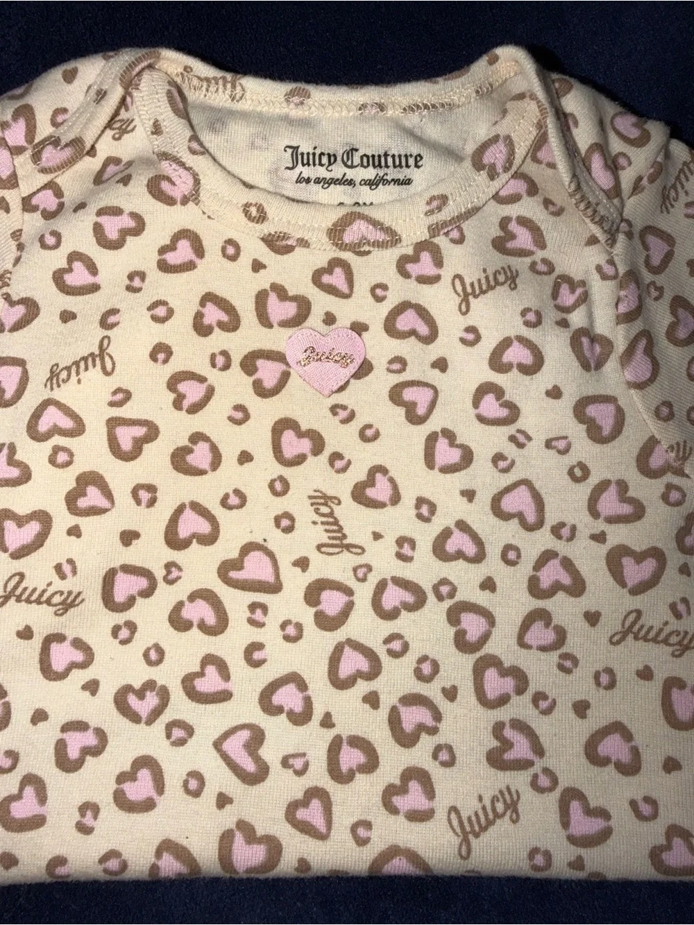 Juicy Couture Pink Heart Print | 6-9 months | 3 pieces